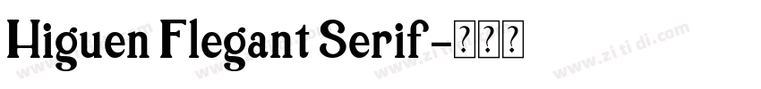 Higuen Flegant Serif字体转换